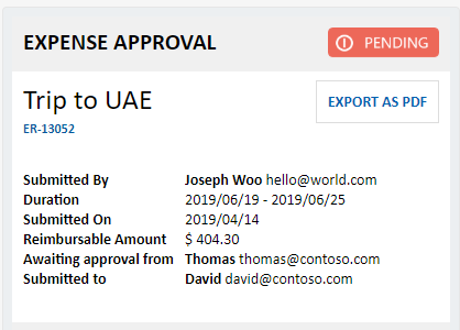 Expense Report First Iteration