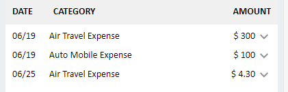 Expense Report First Iteration